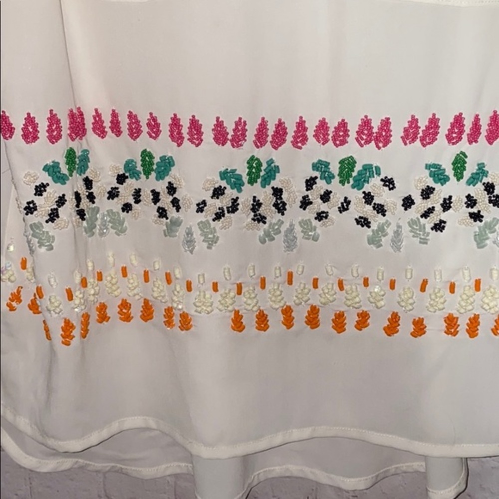 LEIFNOTES Anthro beaded embellished blouse‎ - Picture 3 of 9